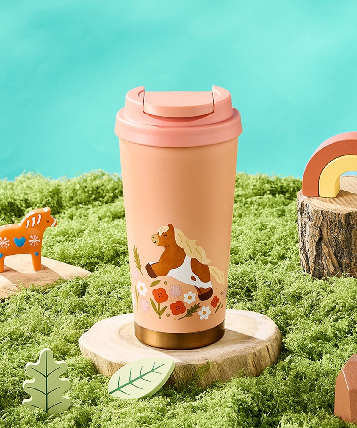 스타벅스(STARBUCKS) SS 포니앤플라워 엘마 텀블러 473ml +에코텀블러음료쿠폰(카톡발송)