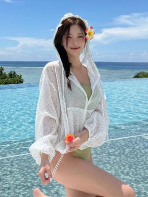 올리브 비키니+스윗 후드 집업 set