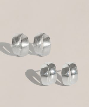 925실버 꼬임 볼드 귀걸이 하엘/ Hael