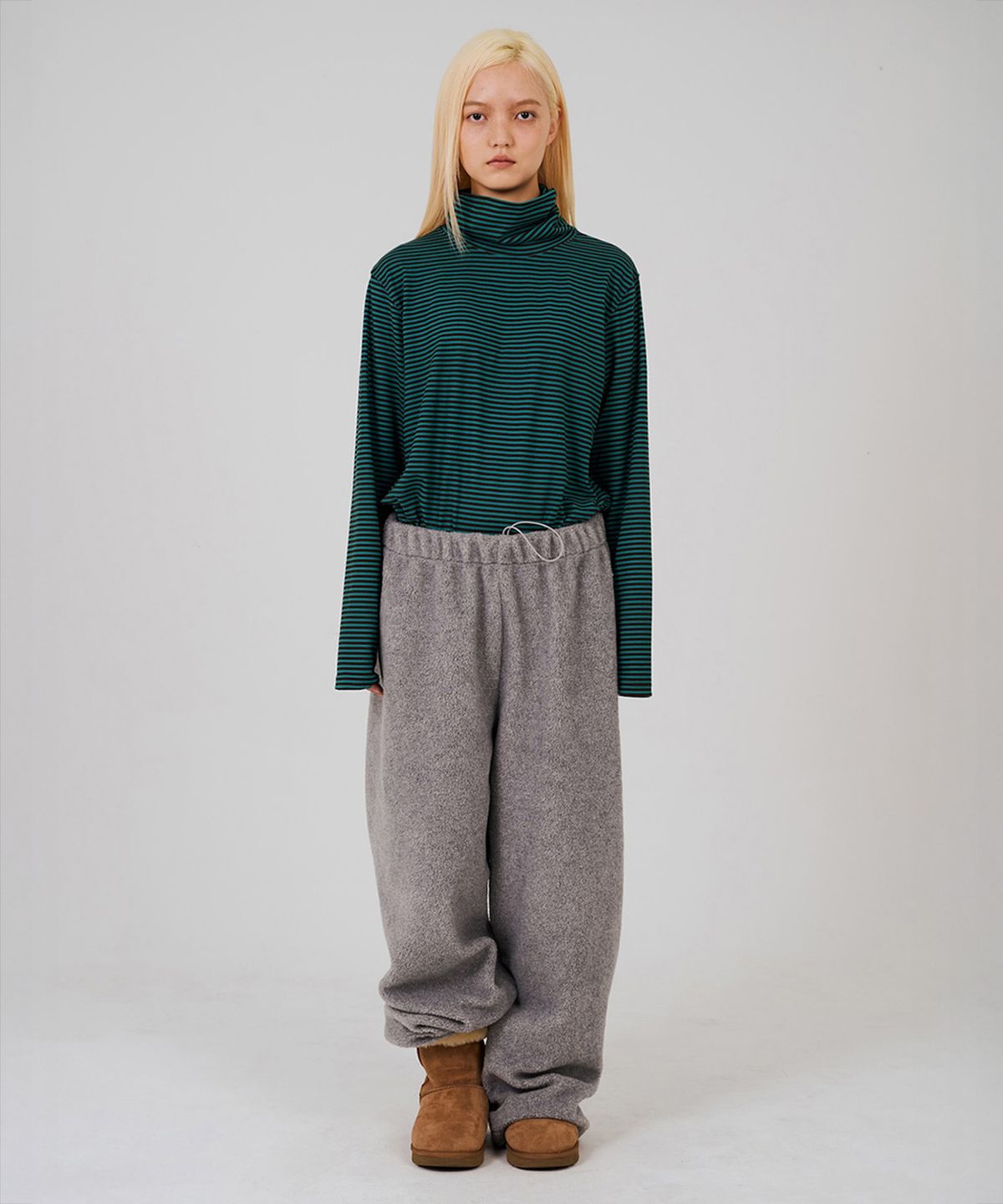 뎁크(DEPC) COLOR POP TURTLENECK T-SHIRT - GREEN