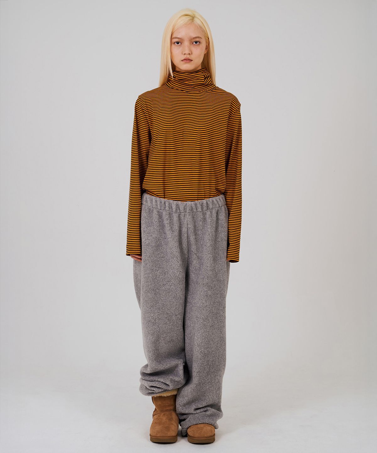 뎁크(DEPC) COLOR POP TURTLENECK T-SHIRT - MUSTARD