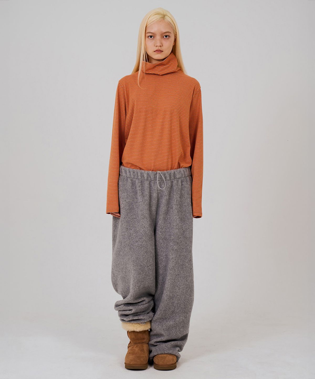 뎁크(DEPC) COLOR POP TURTLENECK T-SHIRT - ORANGE