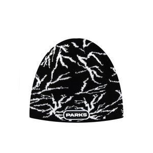 브랜치 자카드 비니 블랙