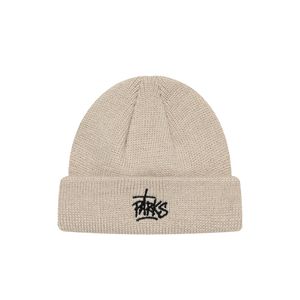 하이커 자수 숏비니 베이지