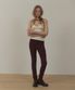 WINTER BUTTON SLIT SHIRRING LEGGINGS (WINE)