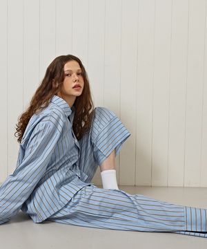 [2PACK] 스탠다드 뉴욕 긴팔 파자마 2Size 블루