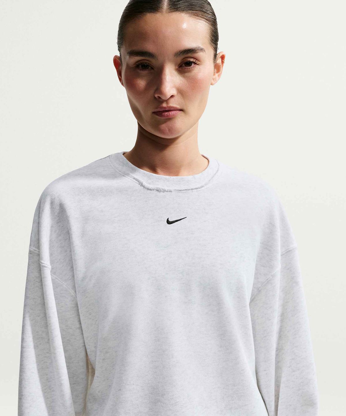 나이키(NIKE) 스포츠웨어 칠 테리 오버사이즈 프렌치 테리 크루넥 스웻셔츠 W - 버치 헤더:블랙 / IF0229-051