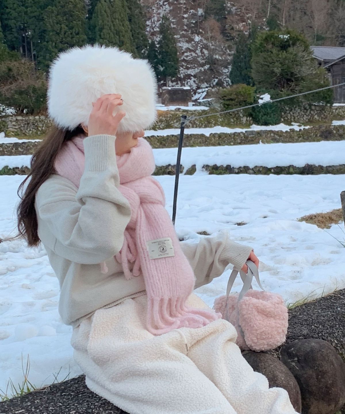 아노에틱(ANOETIC) [선물포장]ANC MELLOW SOFT MUFFLER_PINK