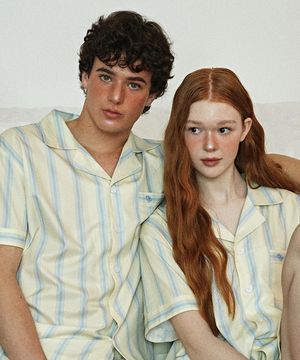 [uni] 프렌치 반팔 파자마 2Size 버터블루