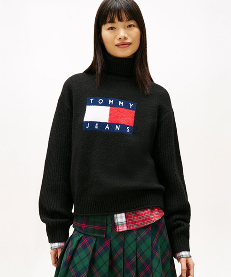 터틀넥 플래그 스웨터 (T32G0KTO11TWT1BDS)
