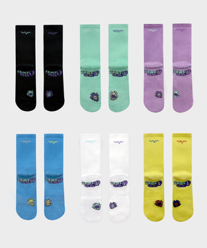 [리퍼브][5PCAK] 쿨맥스 쿠셔닝 러닝 크루 삭스 (6 color)