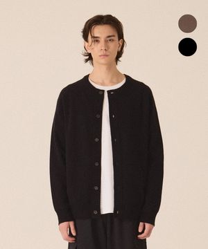 라운드넥 버튼 가디건 - 2color