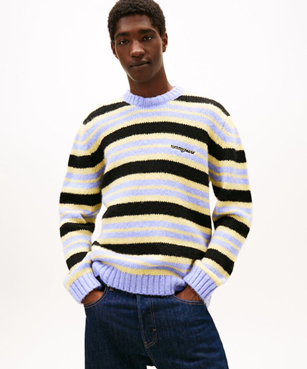 타미진스(TOMMY JEANS) 코시 스트라이프 스웨터 (T32G0KTO02TMT1C5X)