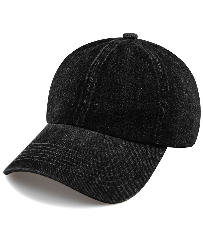 SIGNATURE DENIM BALL CAP-블랙 데님