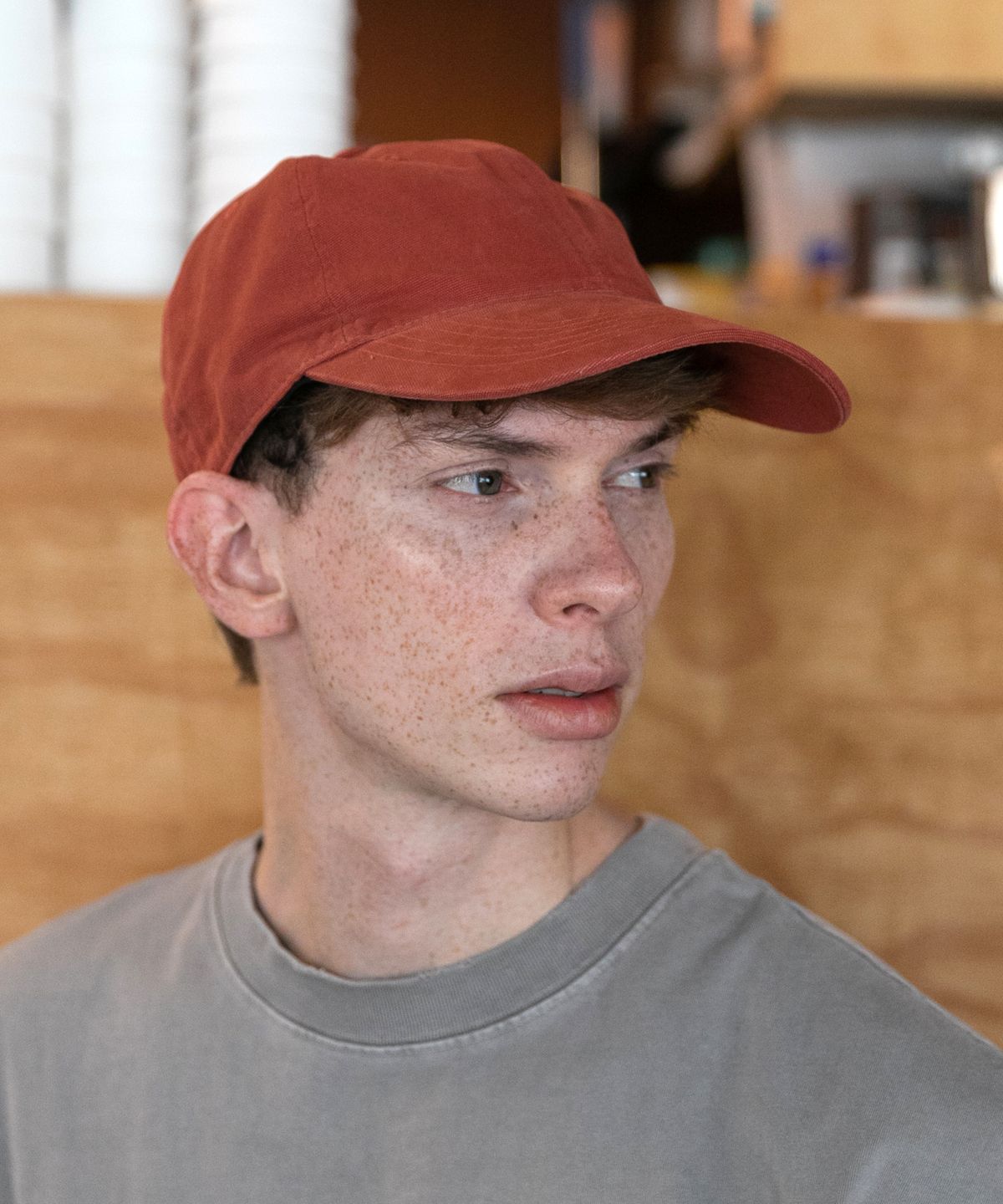 챕터(CHAPTER) CASUAL CANVAS BALL CAP-브릭