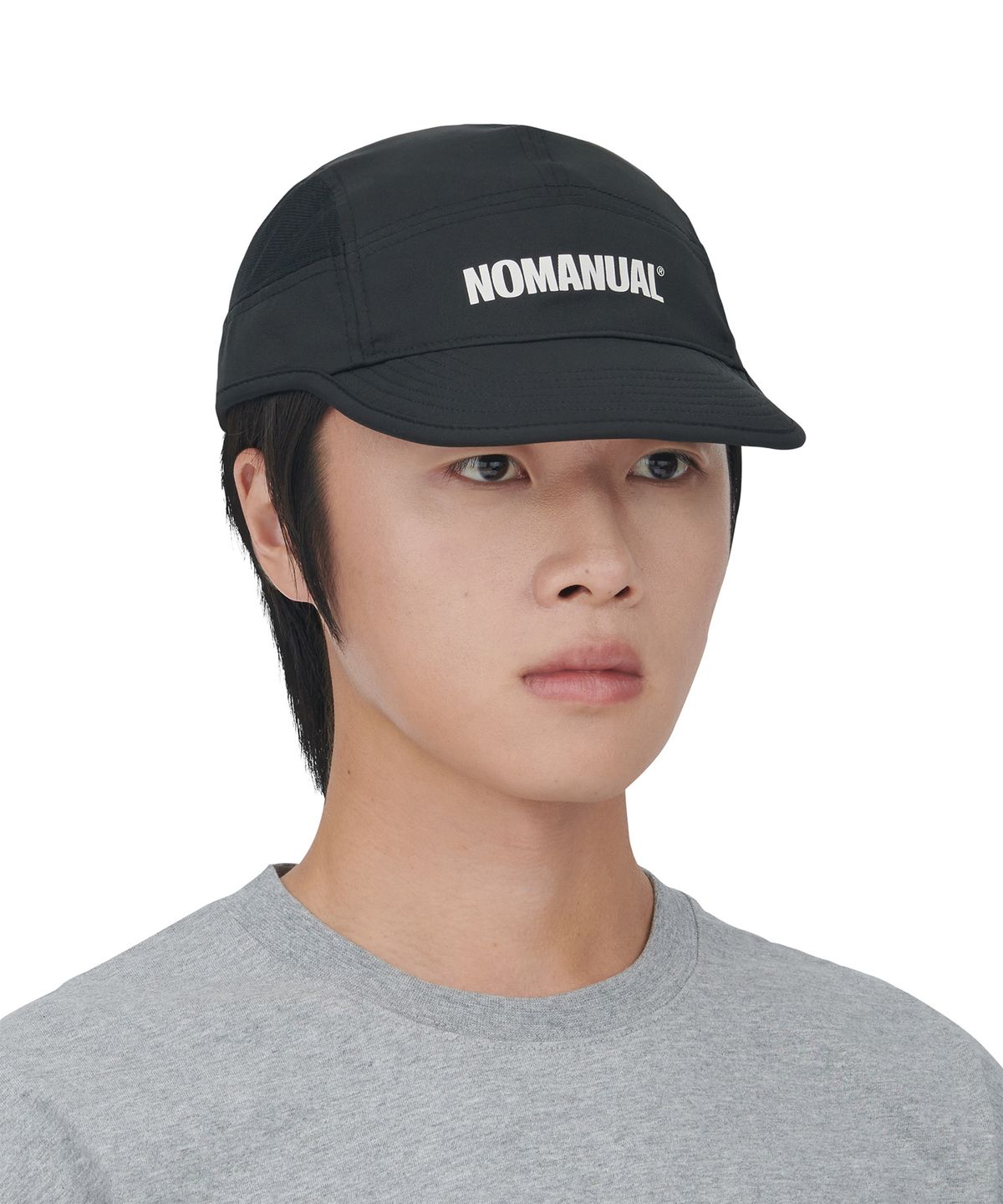 노매뉴얼(NOMANUAL) PACKGO MESH CAP - BLACK