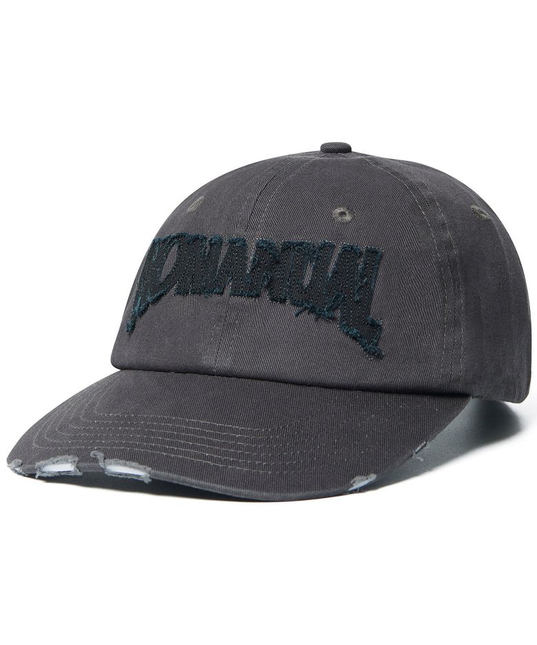 N.P DAMAGED BALL CAP - CHARCOAL