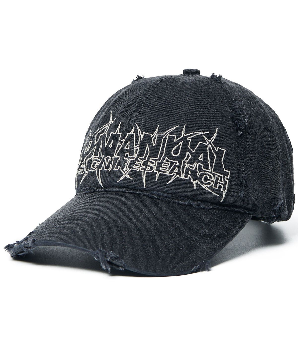 노매뉴얼(NOMANUAL) SLASH BALL CAP - WASHED BLACK