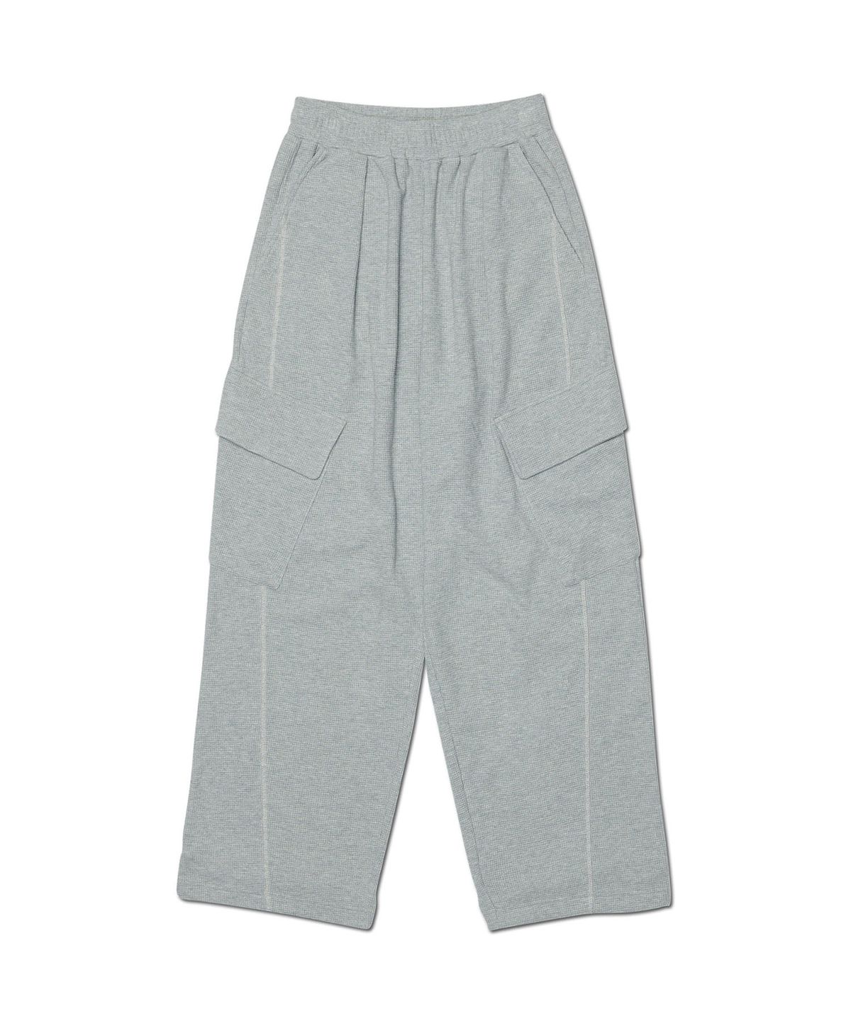 노매뉴얼(NOMANUAL) LIGHT WAFFLE PANTS - GRAY
