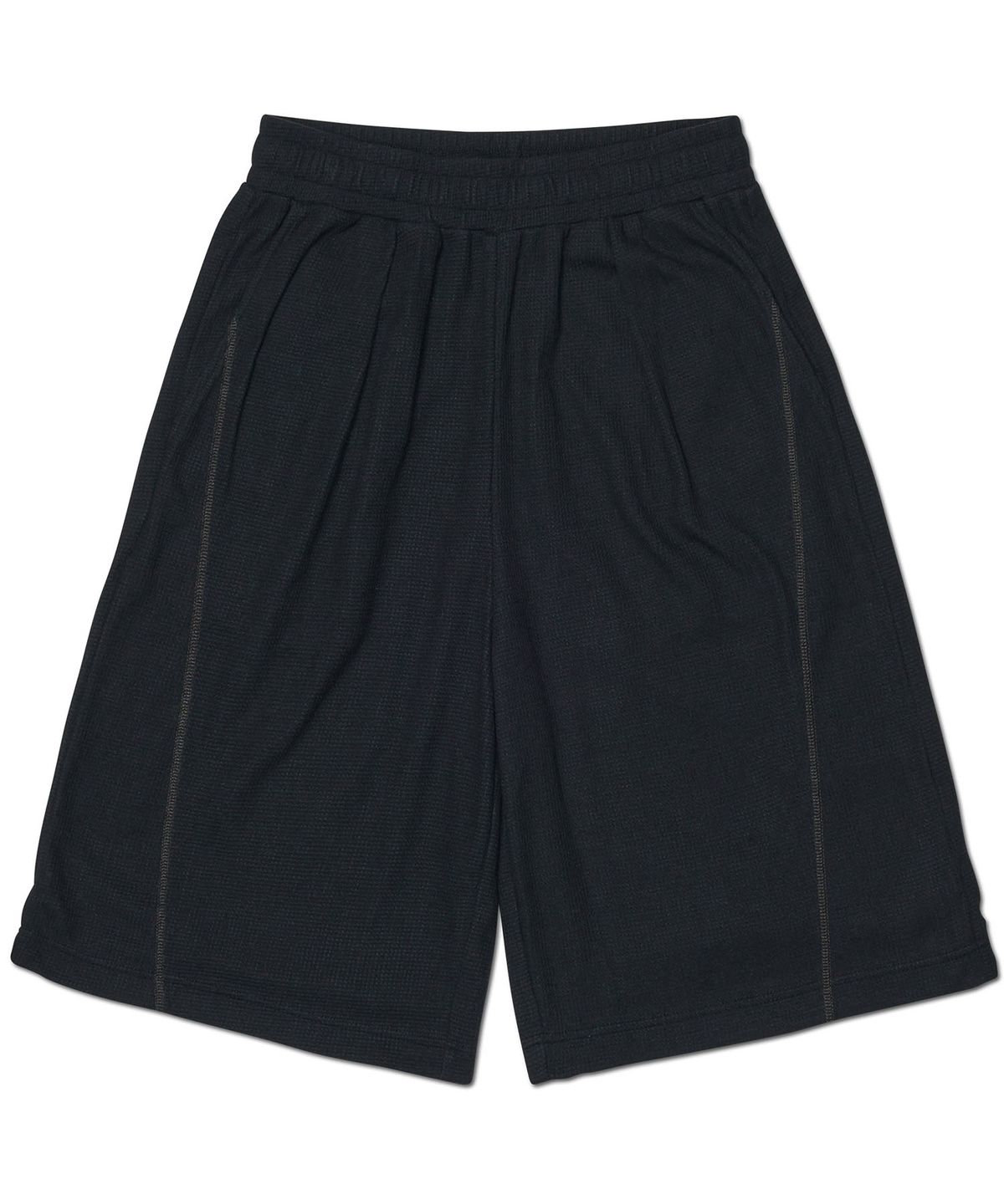 노매뉴얼(NOMANUAL) LIGHT WAFFLE SHORTS - BLACK
