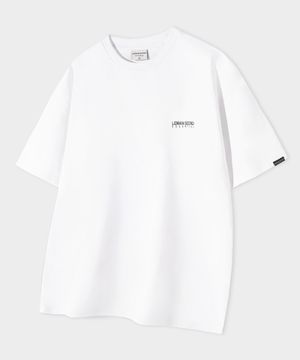 베이직 로고 나염 오버핏 반팔 티 [화이트]