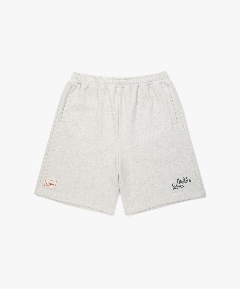 [DIADORA by PALMES] 로고 포인트 하프 팬츠 MELANGE GREY