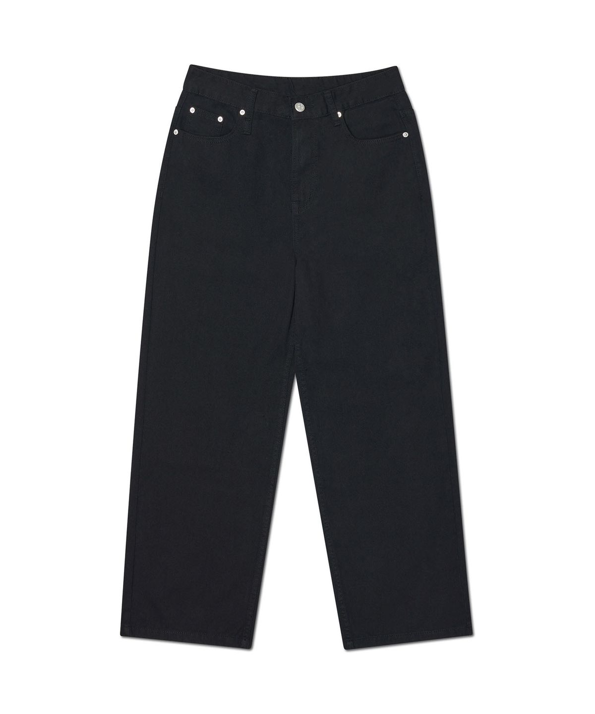 노매뉴얼(NOMANUAL) ROOMY LOOSE COTTON PANTS - BLACK