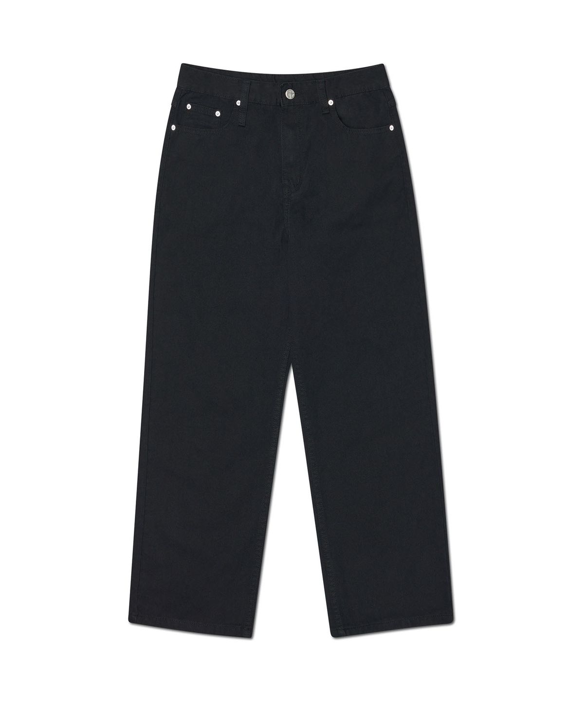 노매뉴얼(NOMANUAL) STRAIGHT WIDE COTTON PANTS - BLACK