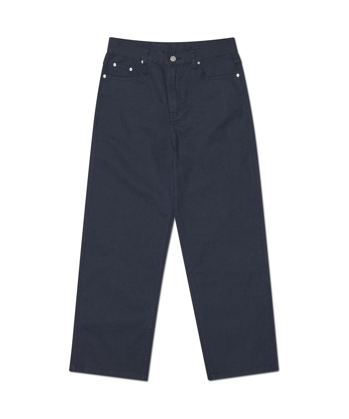 노매뉴얼(NOMANUAL) STRAIGHT WIDE COTTON PANTS - NAVY