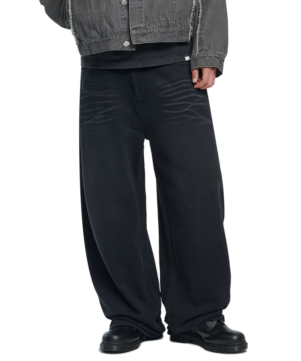 노매뉴얼(NOMANUAL) J.P WASHED SWEATPANTS - WASHED BLACK
