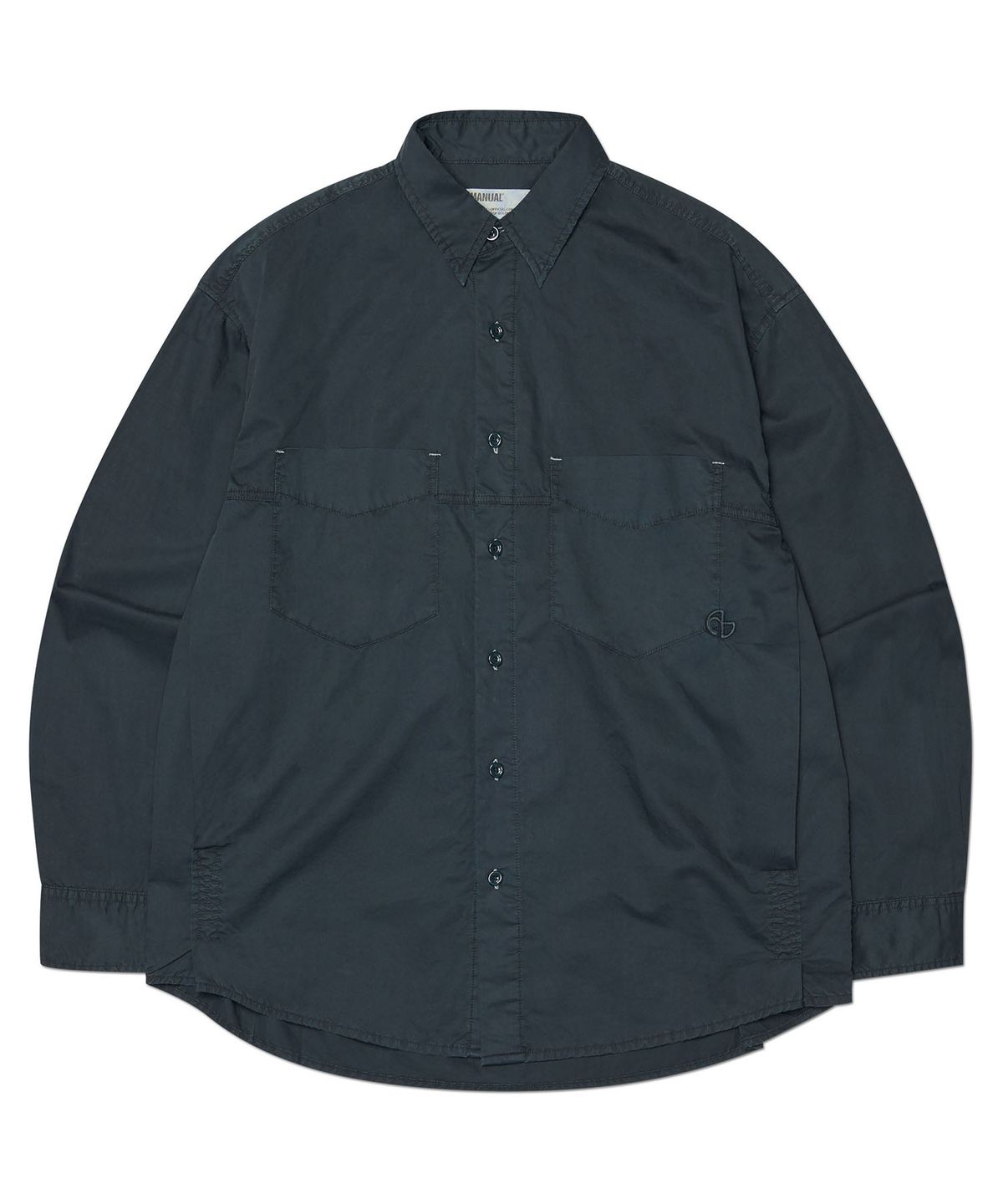노매뉴얼(NOMANUAL) OVERDYED SHIRT - WASHED NAVY