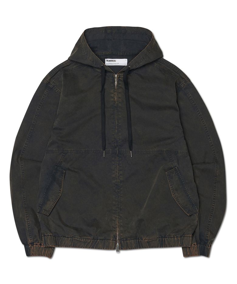 W.C HOODED JACKET - BLEACHED BLACK