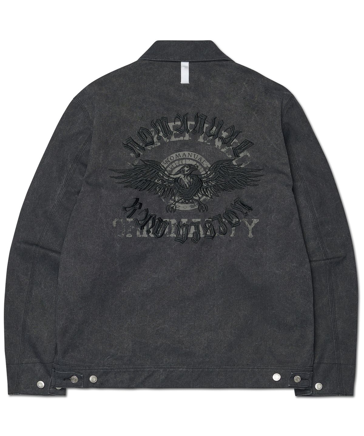 노매뉴얼(NOMANUAL) E.S WASHED WORK JACKET - WASHED BLACK