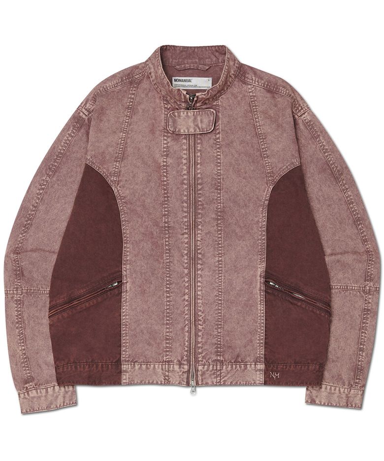 OVERDYED TWO-TONE JACKET - BURGUNDY
