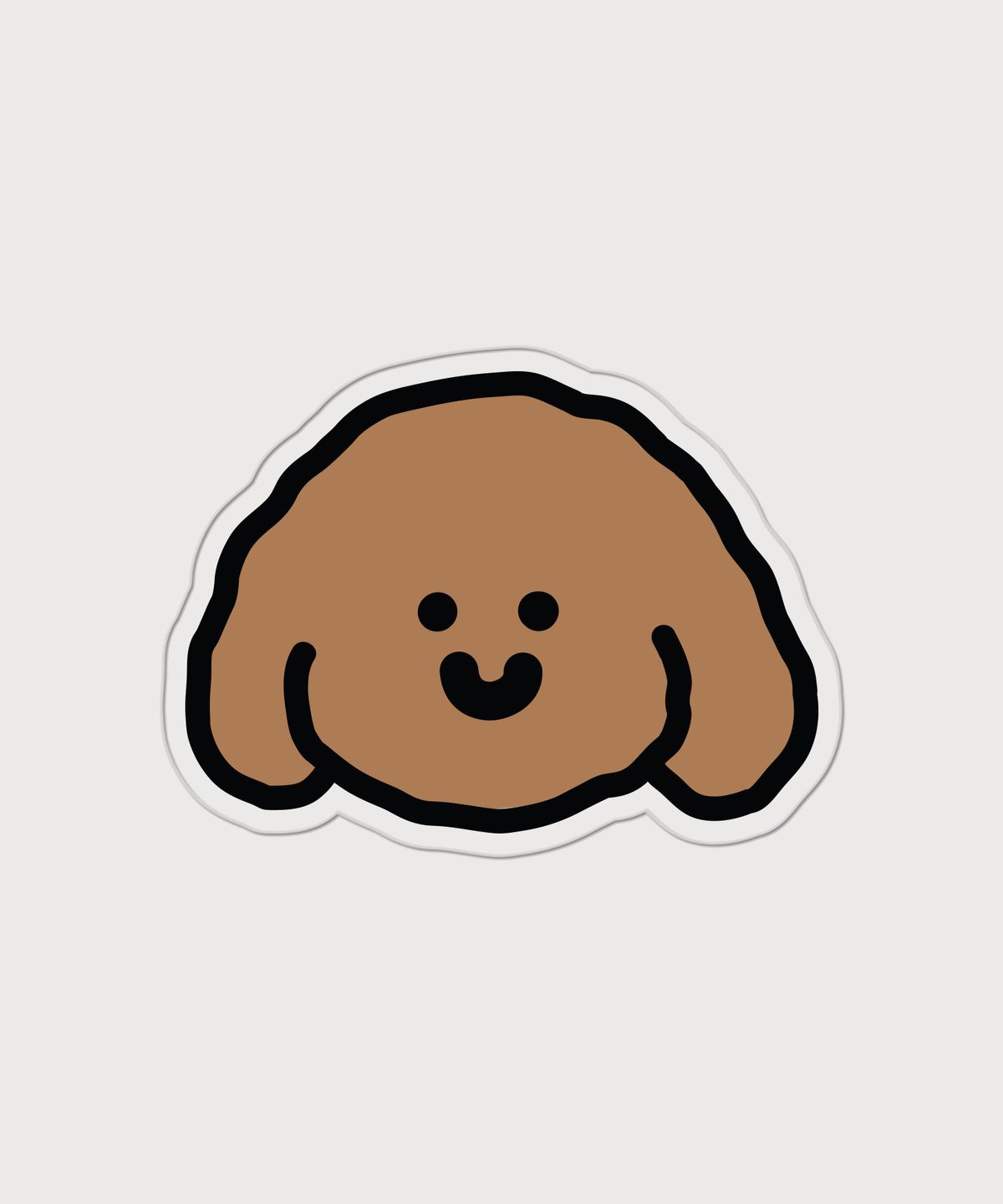 큐터(CUTER) 갈색 푸들 (맥세이프 톡)