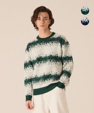 자카드 스노우 니트 -2color