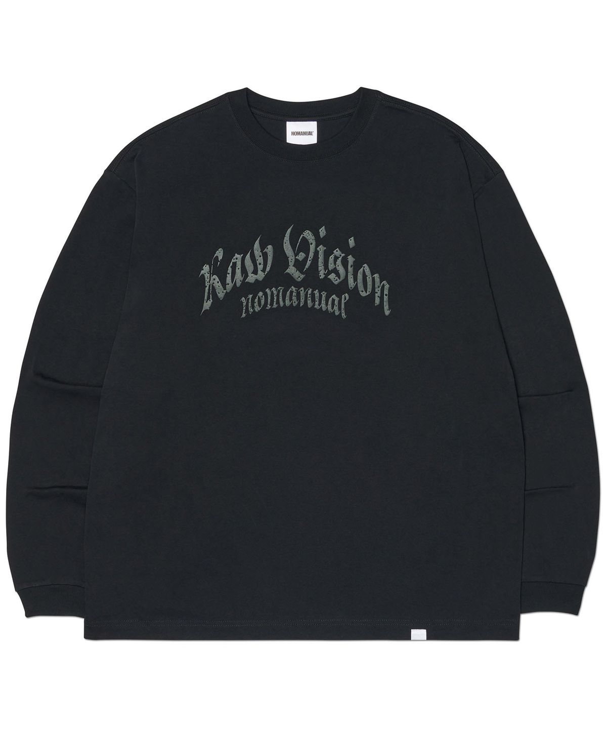 노매뉴얼(NOMANUAL) F.P LONG SLEEVE TEE - BLACK