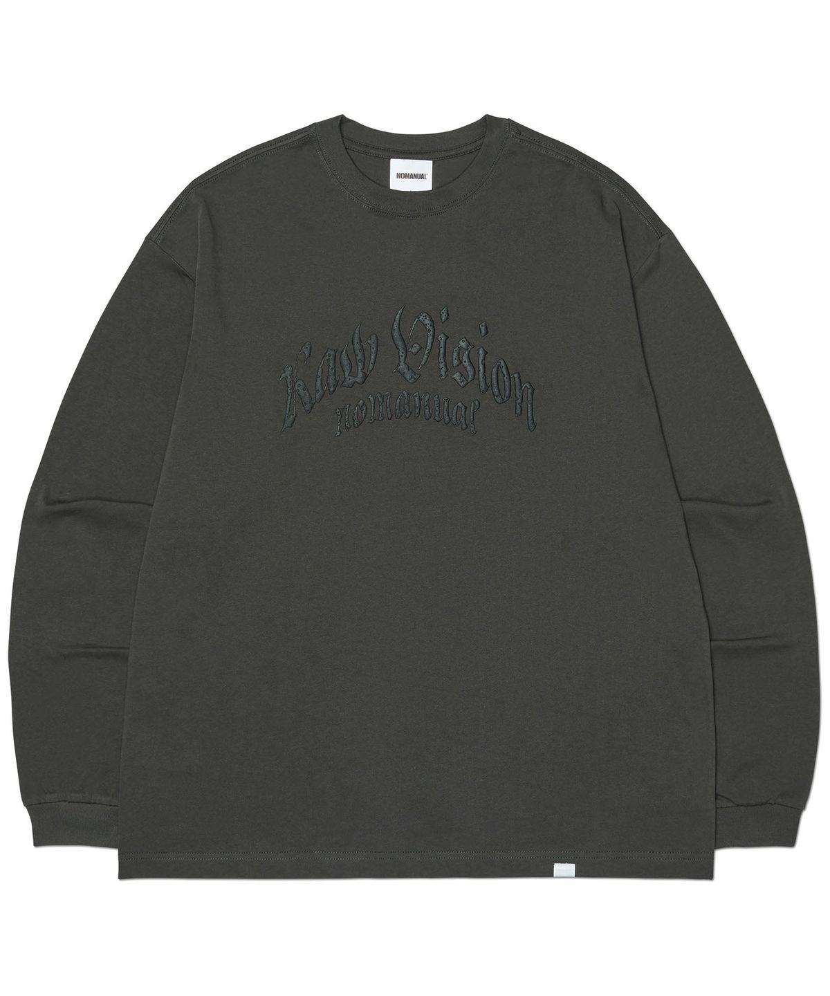 노매뉴얼(NOMANUAL) F.P LONG SLEEVE TEE - CHARCOAL