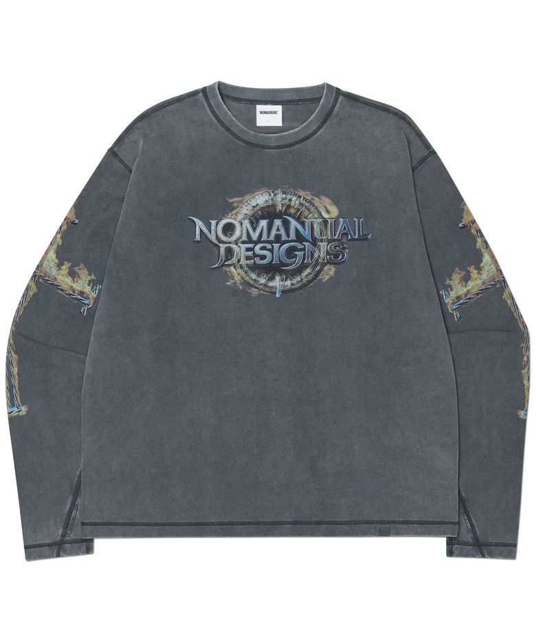 ARC CORE LONG SLEEVE TEE - WASHED CHARCOAL
