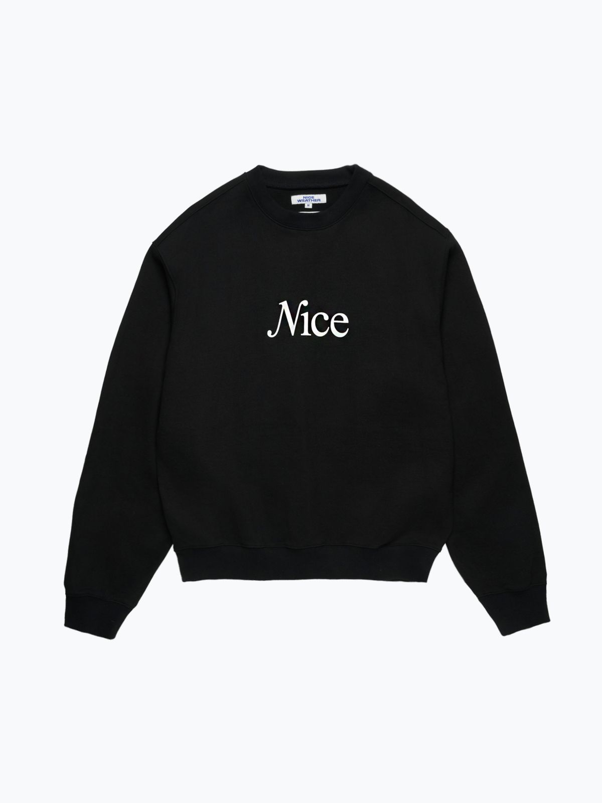 나이스웨더(NICEWEATHER) NW 시그니쳐 크루넥 (블랙)