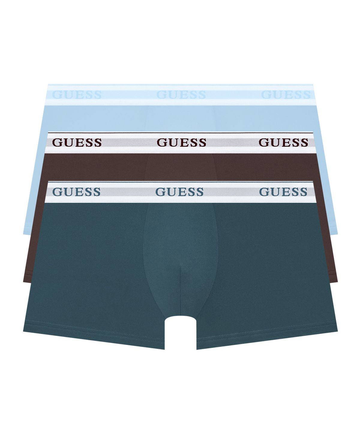게스언더웨어(GUESS UNDERWEAR) 플렉스업 스트레치 드로즈 세트 3PACK (DGR/LBU/BR)
