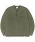 DAMAGED HENLEY NECK SHIRT - WASHED KHAKI