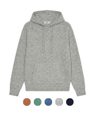 소프트 캐주얼 후디 니트 -5color