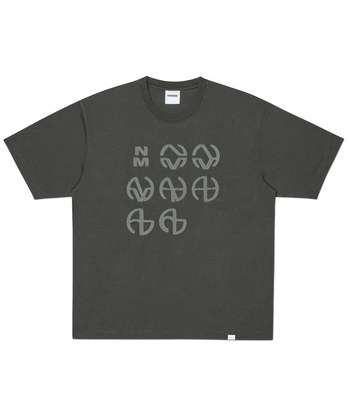 노매뉴얼(NOMANUAL) NM GENESIS T-SHIRT - CHARCOAL