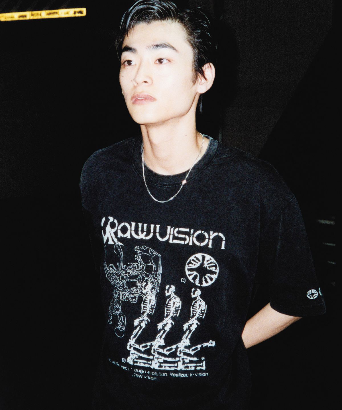 노매뉴얼(NOMANUAL) S.I WASHED T-SHIRT - WASHED BLACK