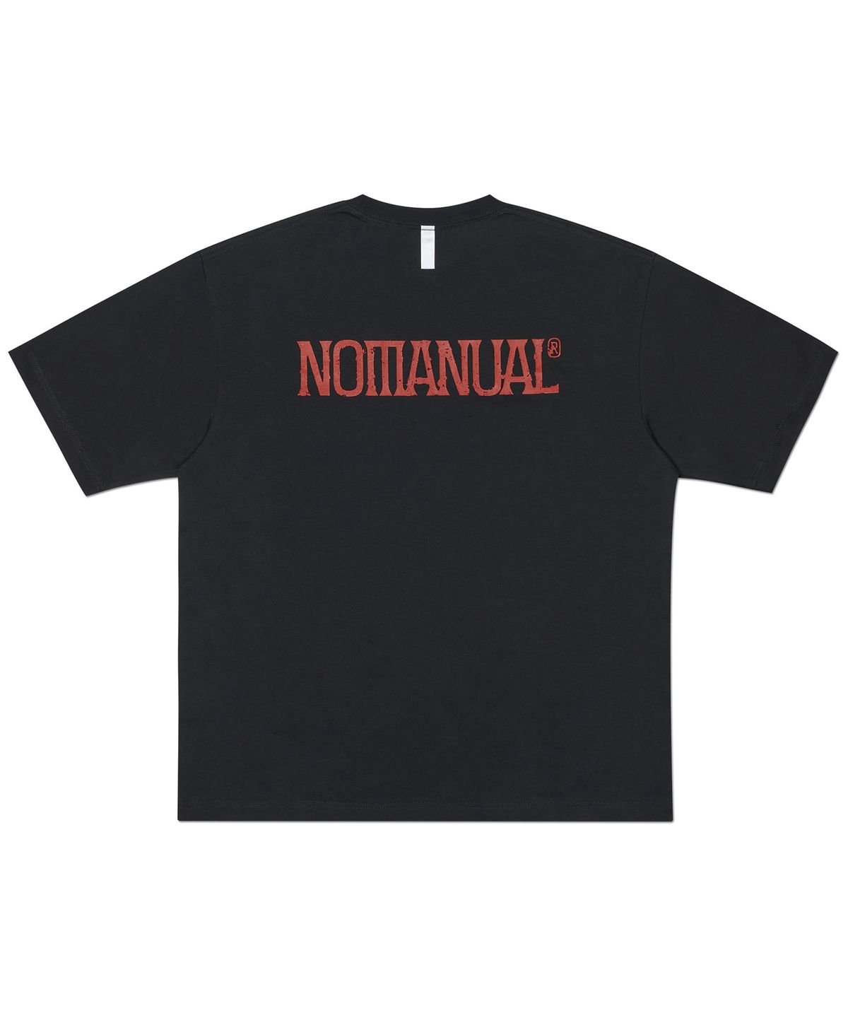 노매뉴얼(NOMANUAL) TWO FACE LOGO T-SHIRT - BLACK