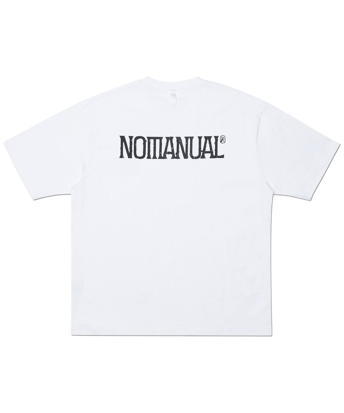 노매뉴얼(NOMANUAL) TWO FACE LOGO T-SHIRT - WHITE