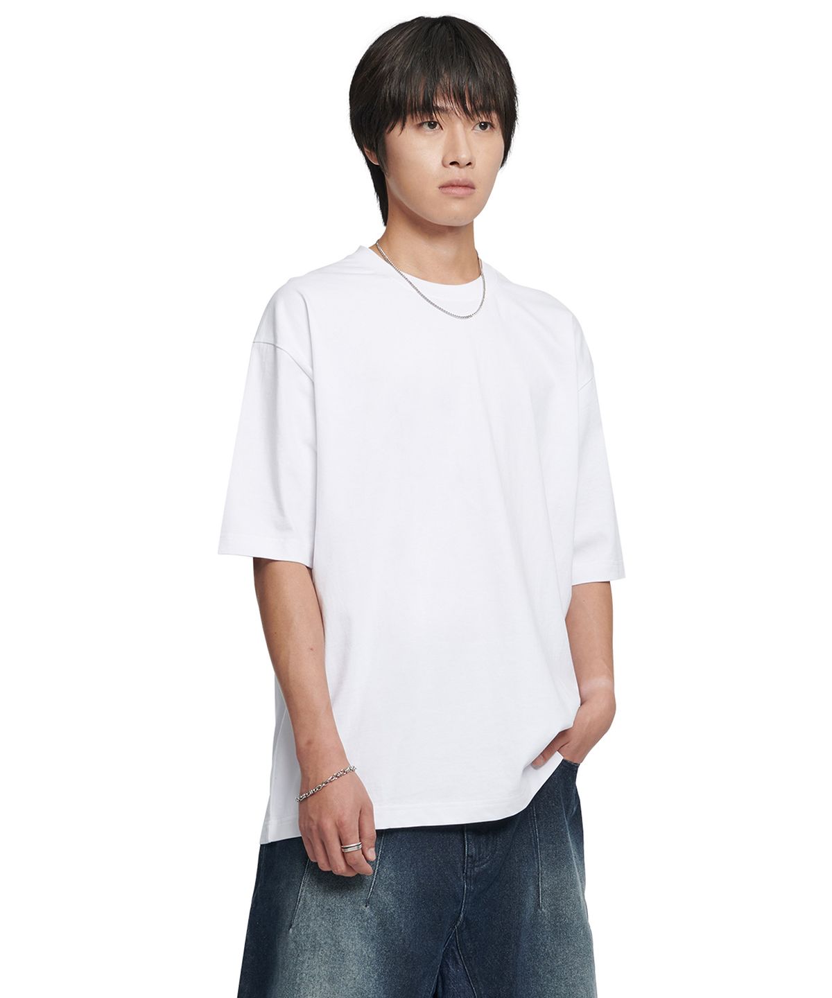 노매뉴얼(NOMANUAL) NM OVERSIZED T-SHIRT - WHITE
