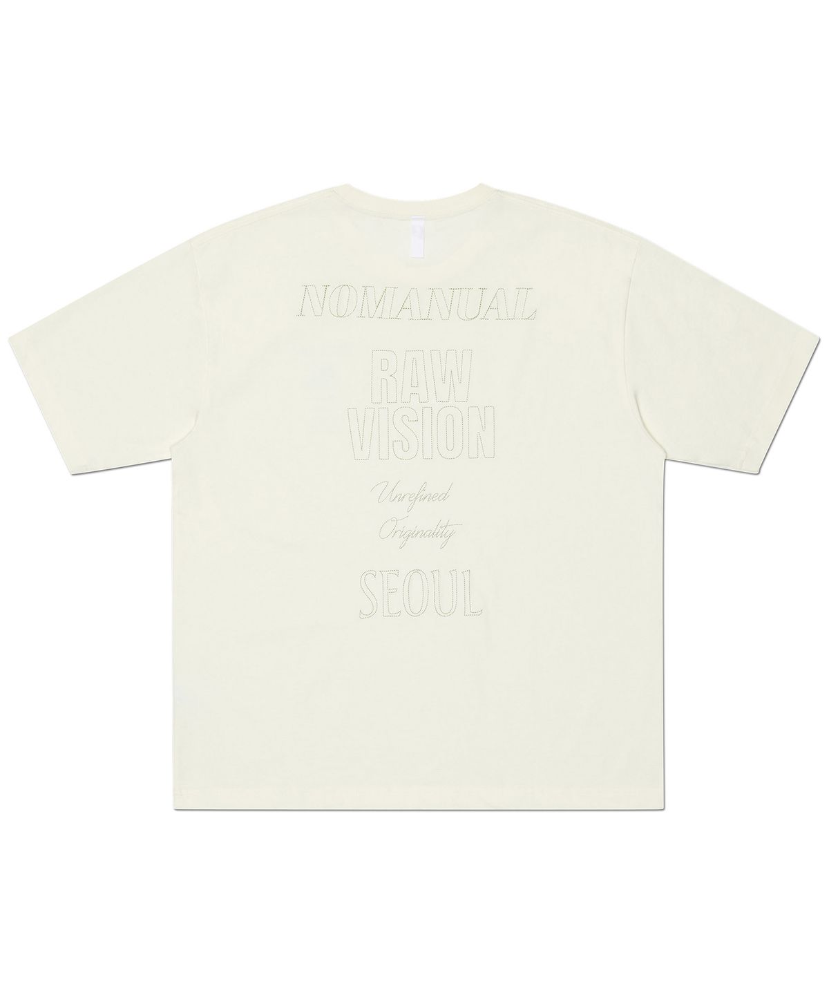 노매뉴얼(NOMANUAL) N.I T-SHIRT - CREAM