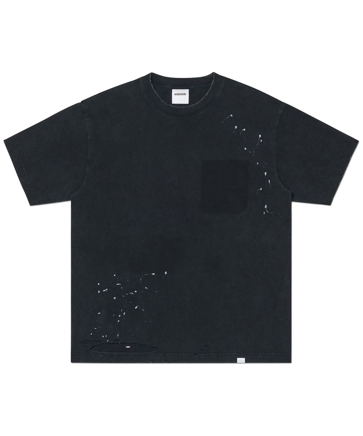 노매뉴얼(NOMANUAL) NM VINTAGE T-SHIRT - WASHED BLACK